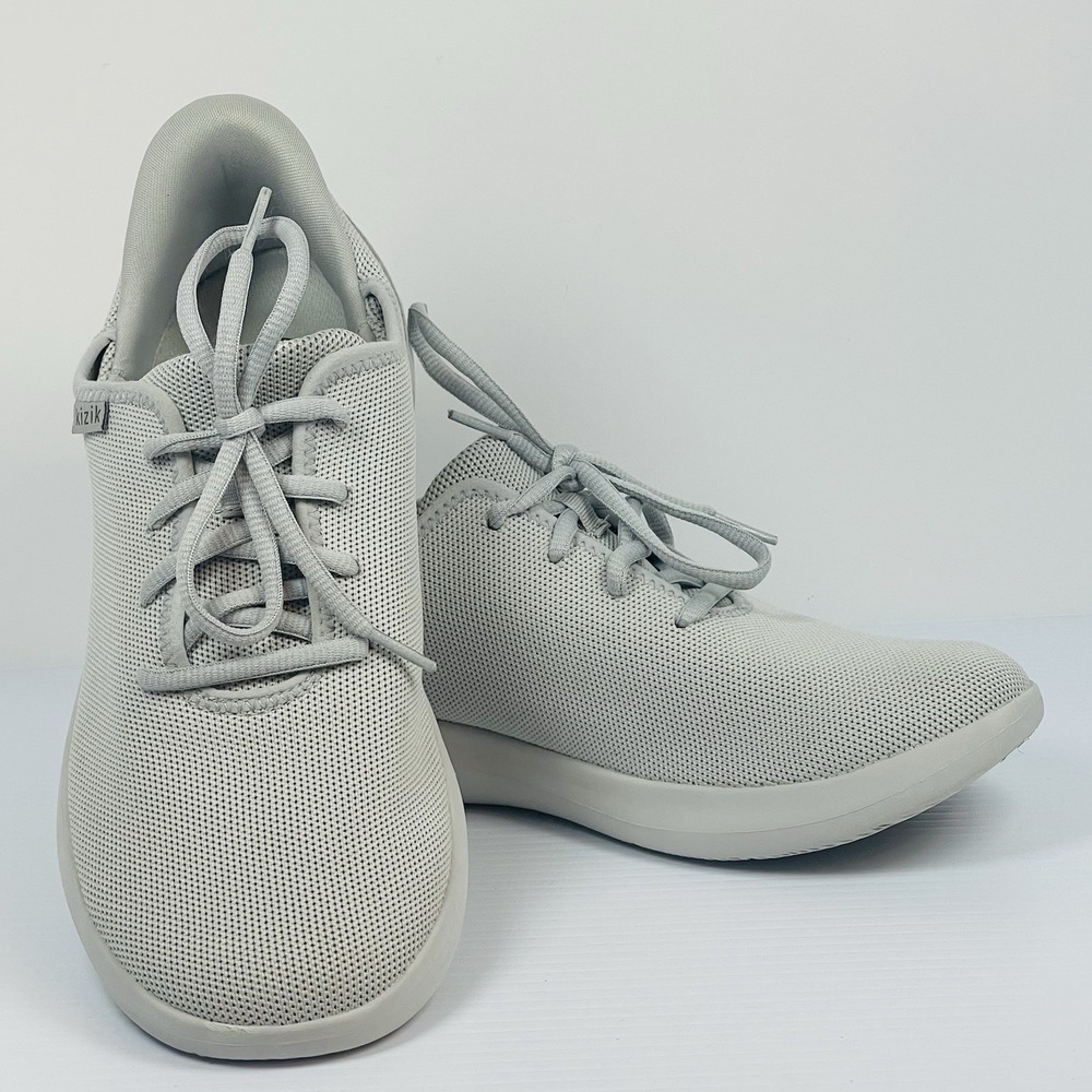 Kizik Madrid Shoes Eco Knit Hands Free Sneakers Lt Grey Women's Sz 10.5 Men's 9